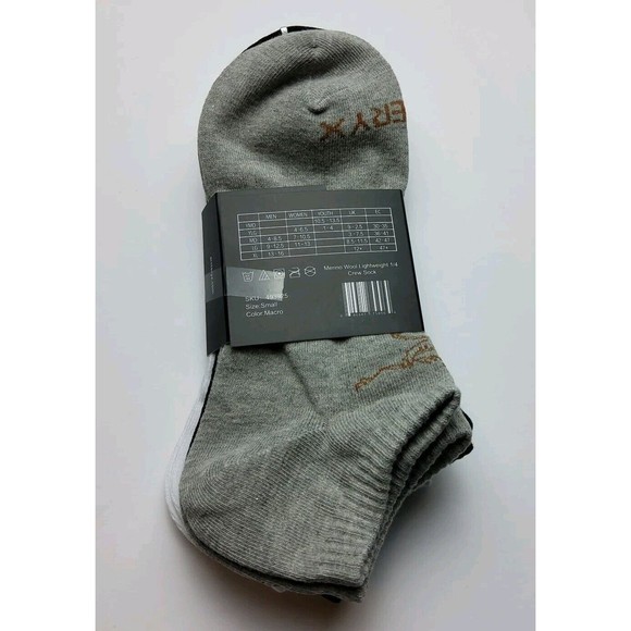 Arc'teryx Lightweight Merino Wool Ankle Socks 3pk Size L (M9-12.5) - Picture 2 of 7